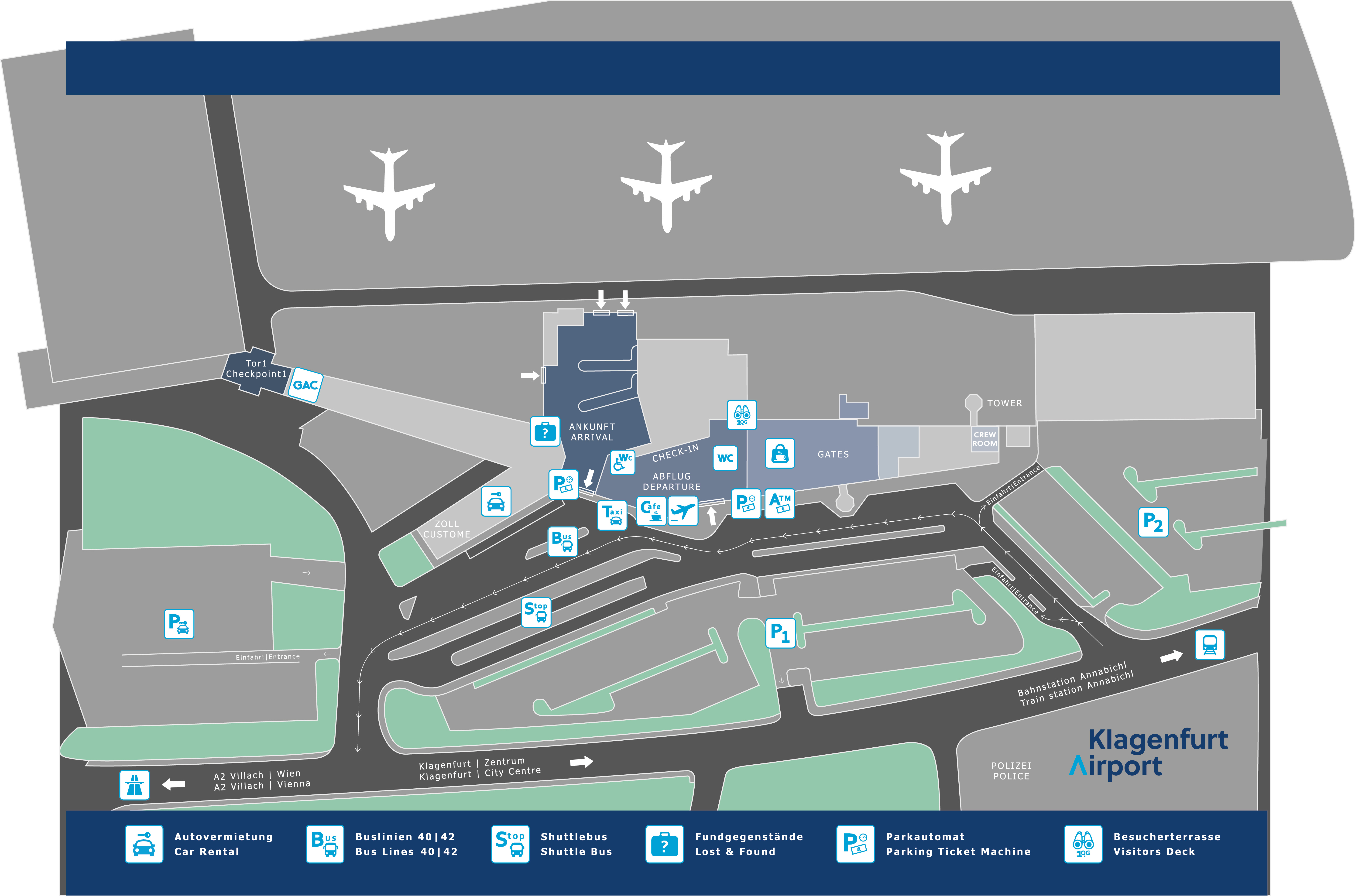 Lageplan Airport Klagenfurt